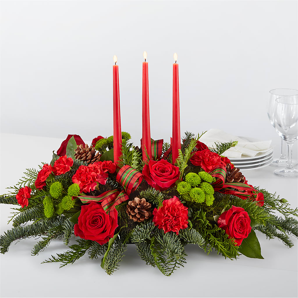 By the Candlelight Centerpiece – FLOWERS & GIFTS BY ROBERTS, Pinetops NC