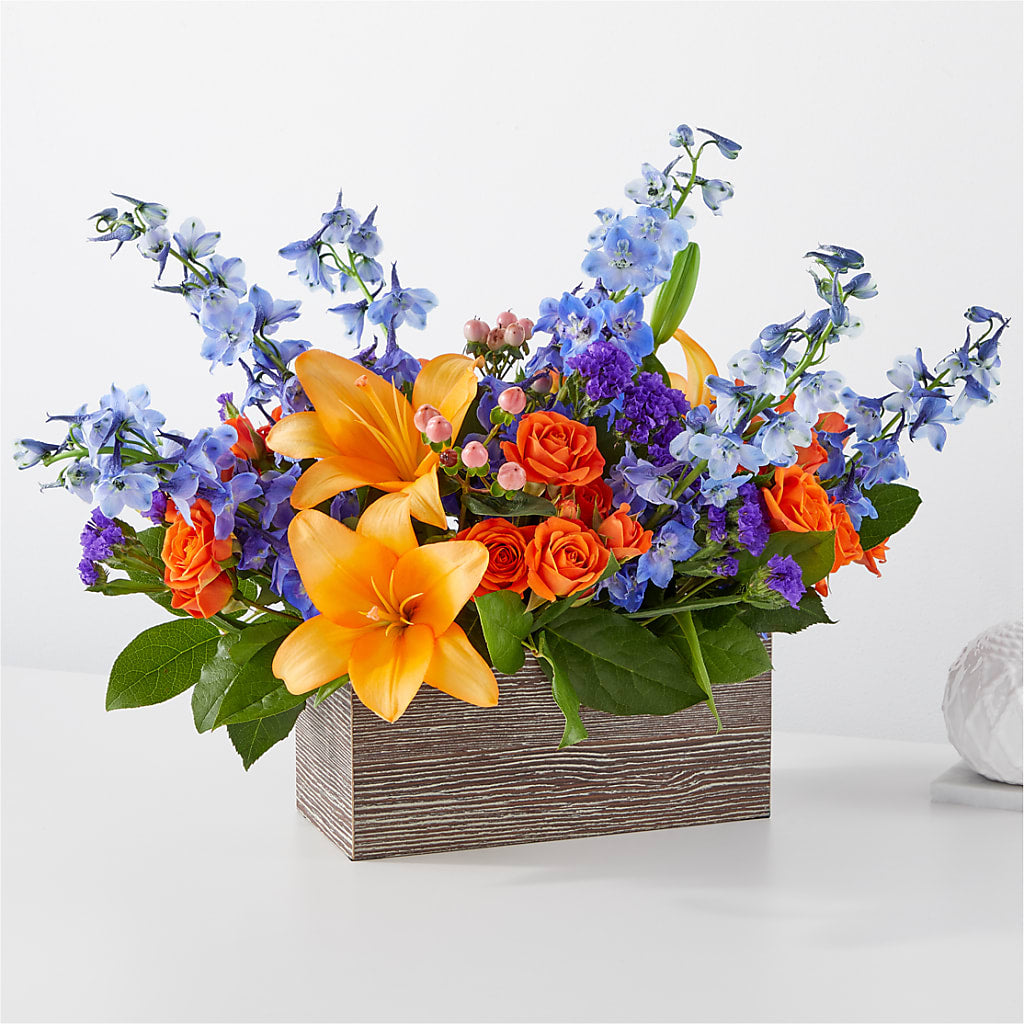 Radiant Citrus Box Bouquet – FLOWERS & GIFTS BY ROBERTS, Pinetops NC