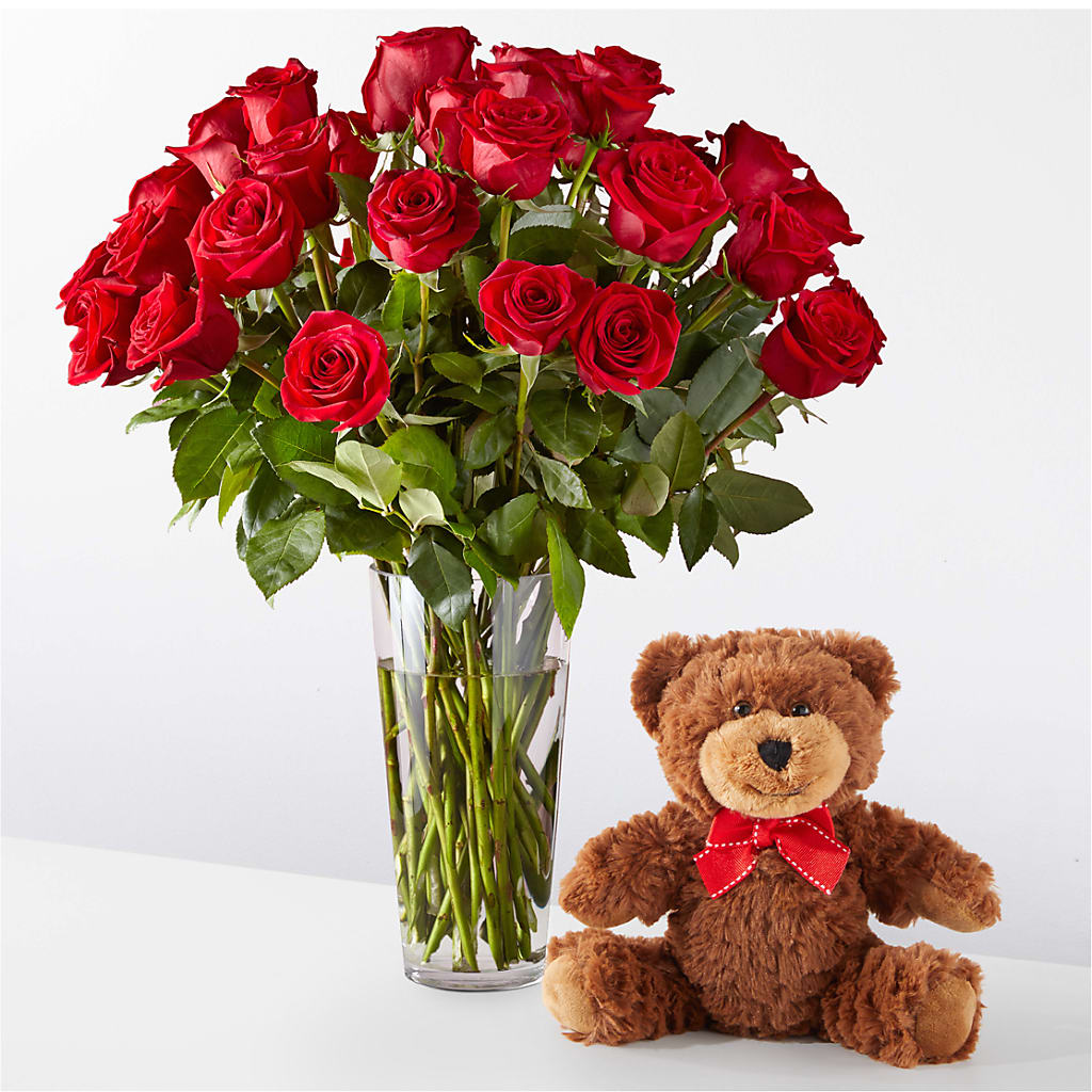 Romantic Long Stem Red Rose Bouquet Bundles – FLOWERS & GIFTS BY ROBERTS, Pinetops NC