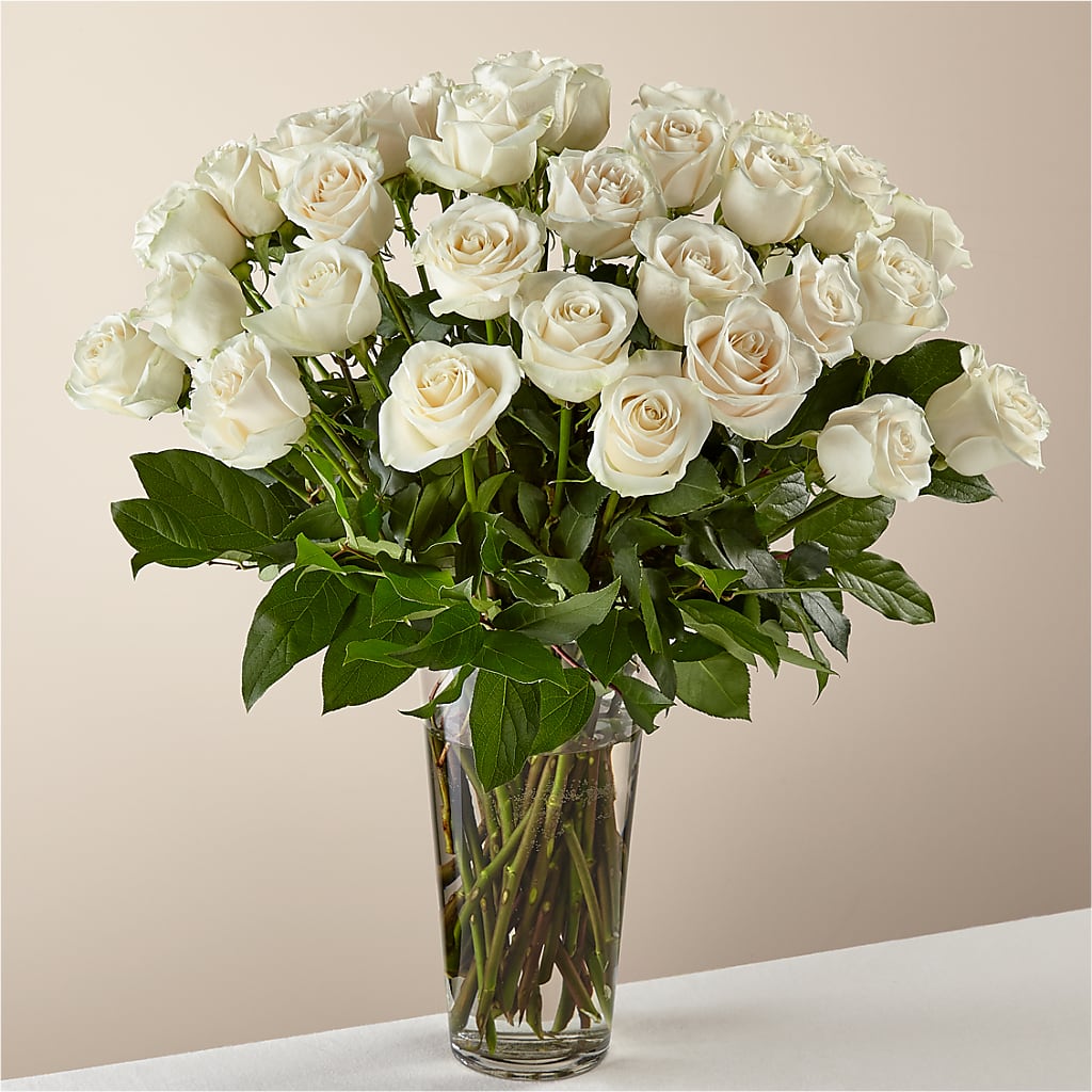 Long Stem White Rose Bouquet – FLOWERS & GIFTS BY ROBERTS, Pinetops NC