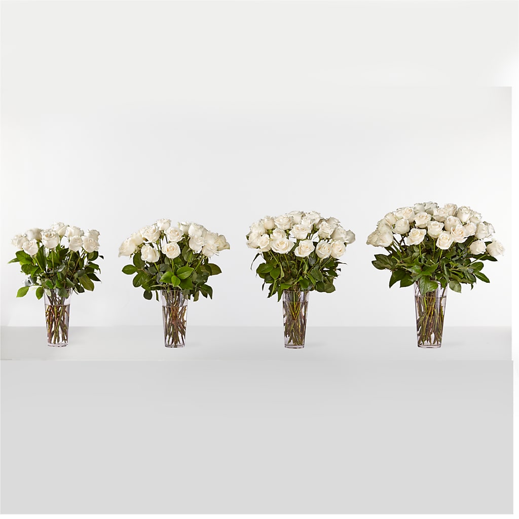 Long Stem White Rose Bouquet – FLOWERS & GIFTS BY ROBERTS, Pinetops NC