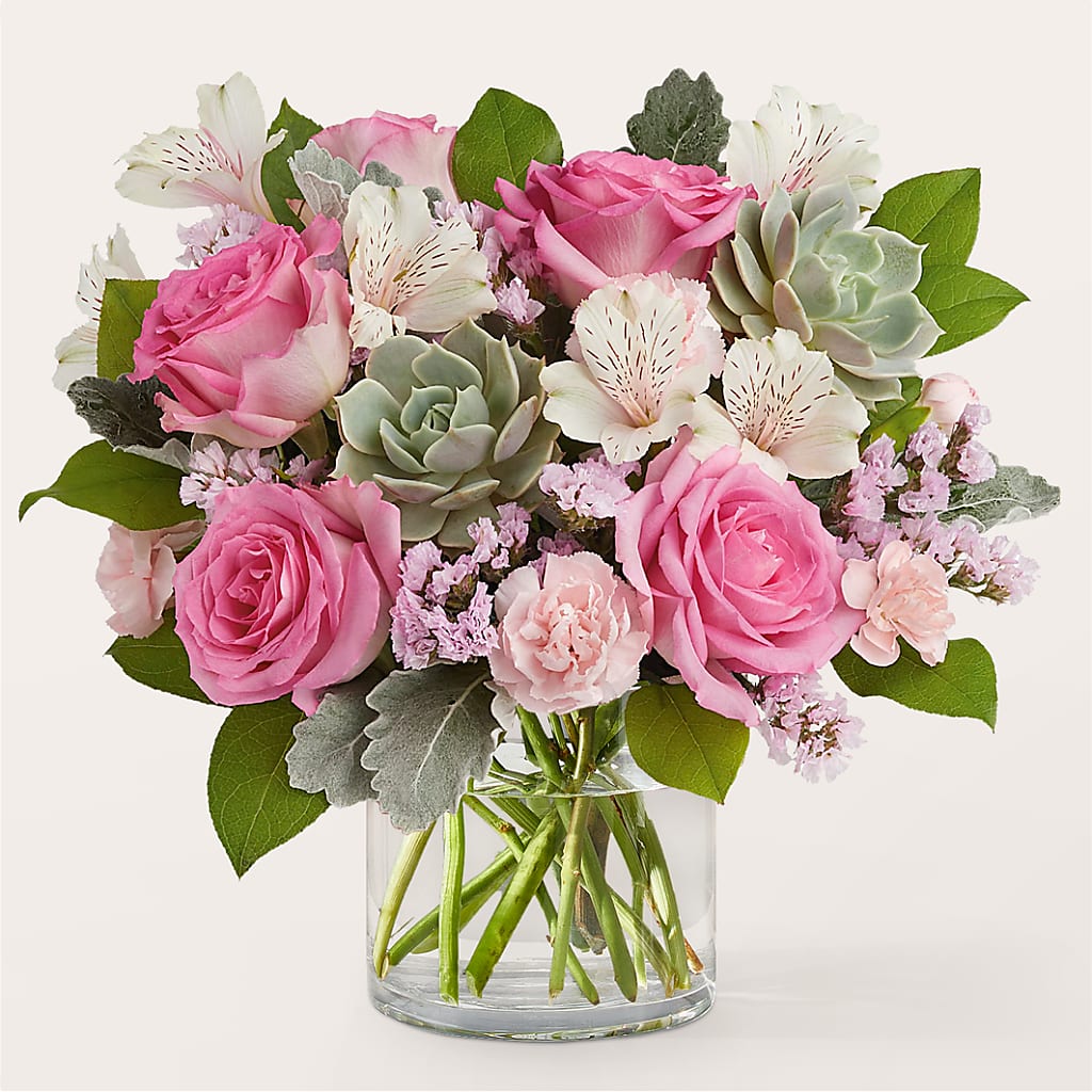 Dusty Rose Bouquet – FLOWERS & GIFTS BY ROBERTS, Pinetops NC