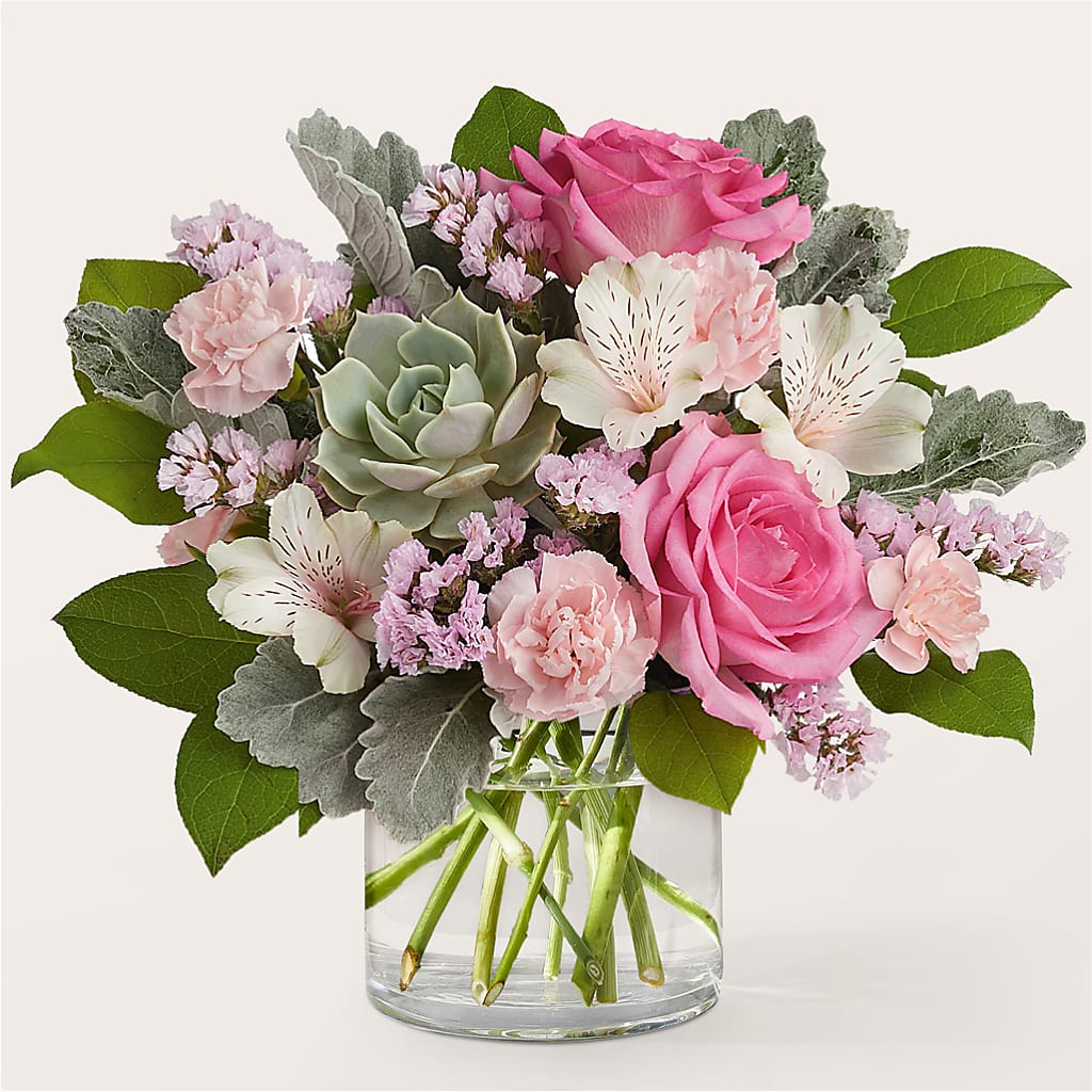 Dusty Rose Bouquet – FLOWERS & GIFTS BY ROBERTS, Pinetops NC
