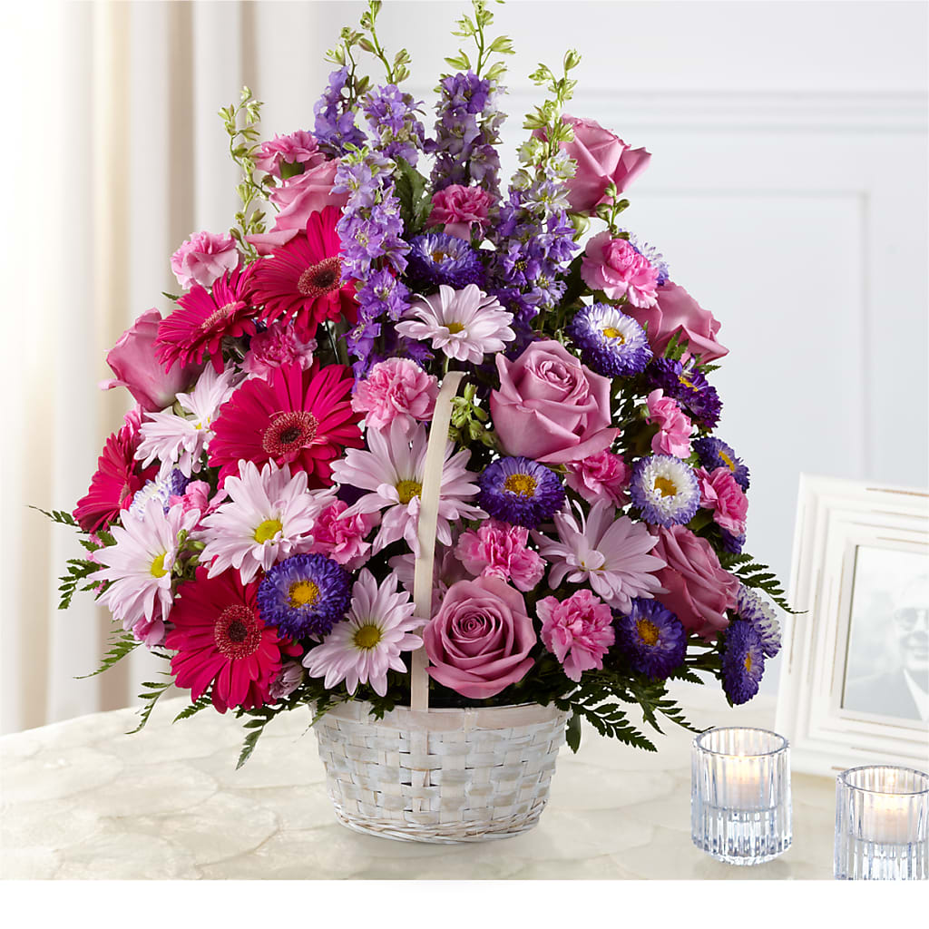 Pastel Peace Basket – FLOWERS & GIFTS BY ROBERTS, Pinetops NC
