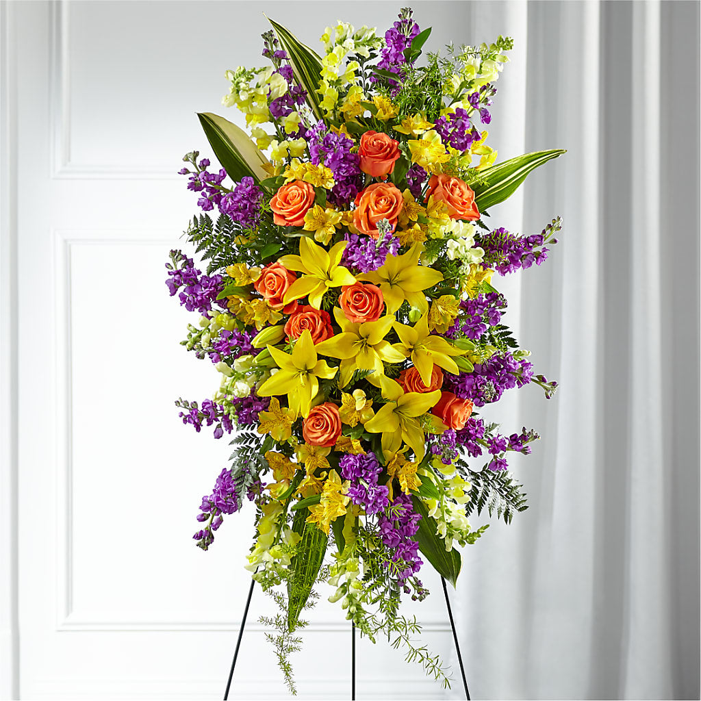 Thoughtful Prayers Standing Spray – FLOWERS & GIFTS BY ROBERTS, Pinetops NC