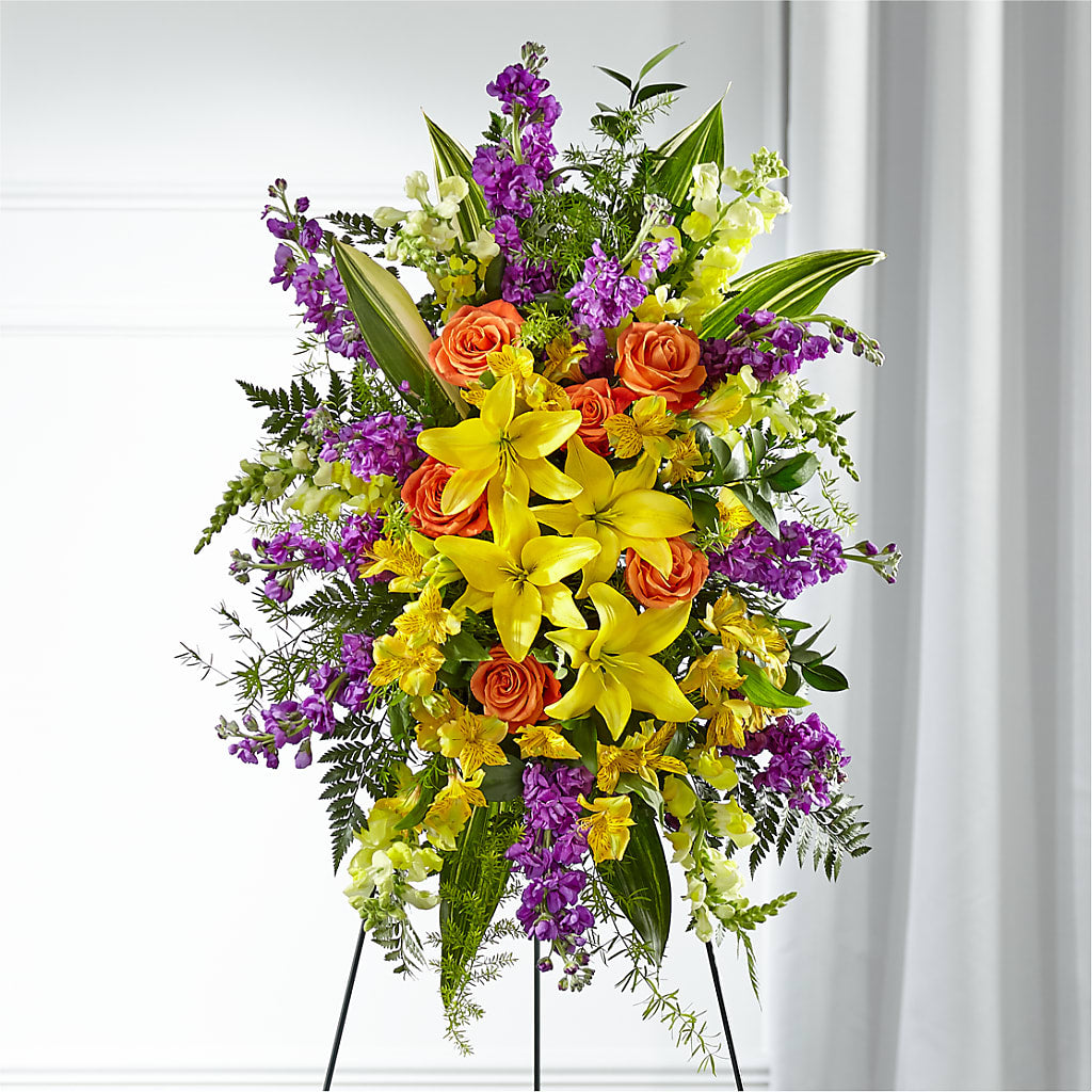 Thoughtful Prayers Standing Spray – FLOWERS & GIFTS BY ROBERTS, Pinetops NC