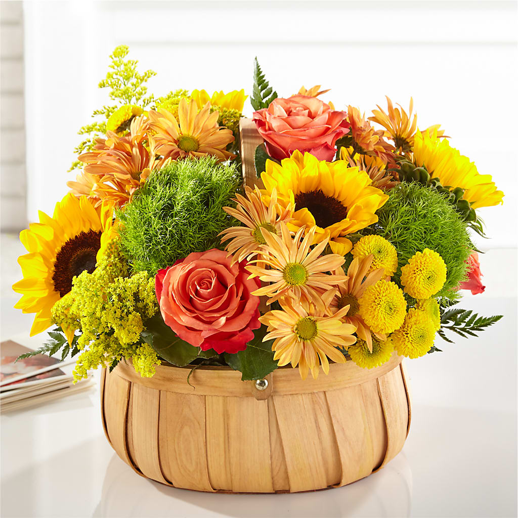Harvest Sunflower Basket – FLOWERS & GIFTS BY ROBERTS, Pinetops NC