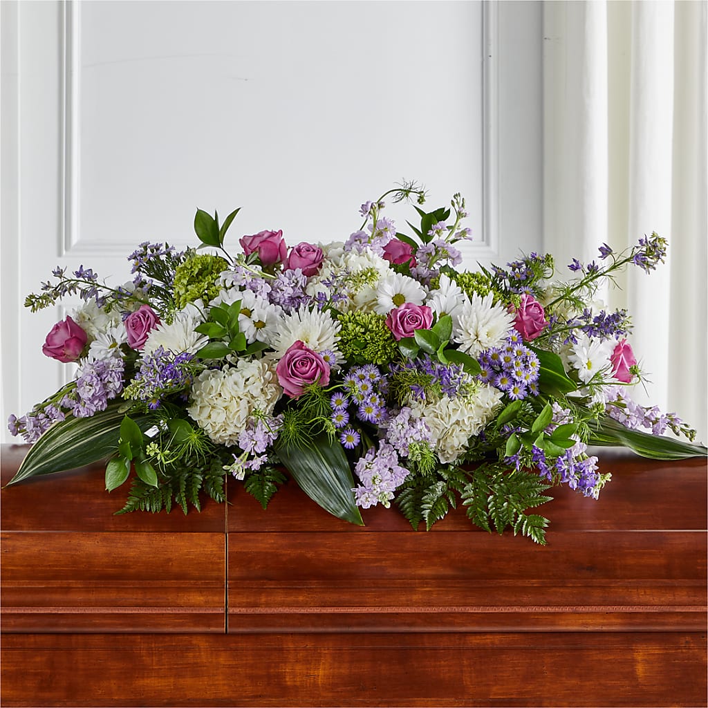 Meadows of Serenity Casket Spray – FLOWERS & GIFTS BY ROBERTS, Pinetops NC