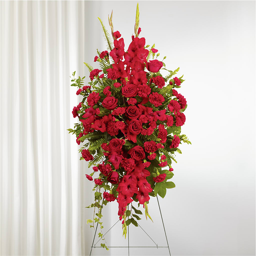 From the Heart Standing Spray – FLOWERS & GIFTS BY ROBERTS, Pinetops NC