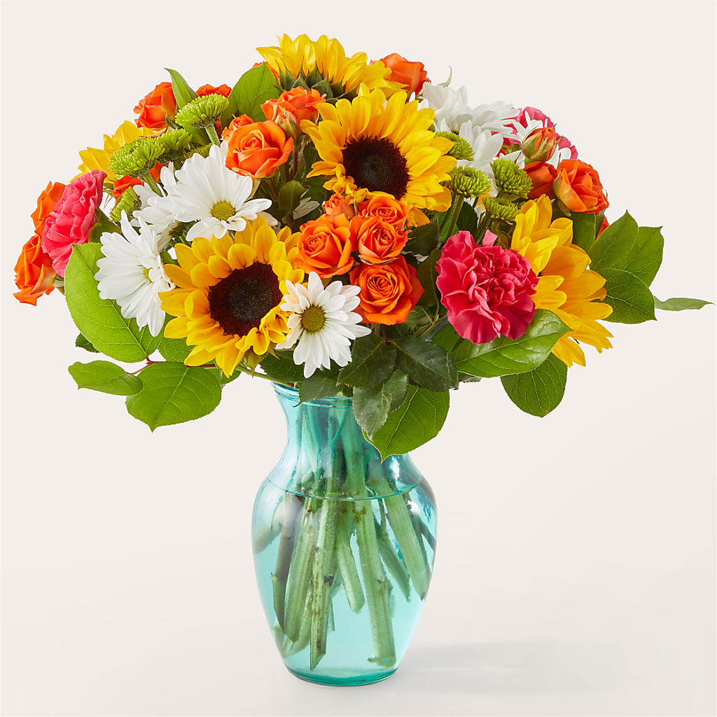 Sun-drenched Blooms Bouquet – FLOWERS & GIFTS BY ROBERTS, Pinetops NC