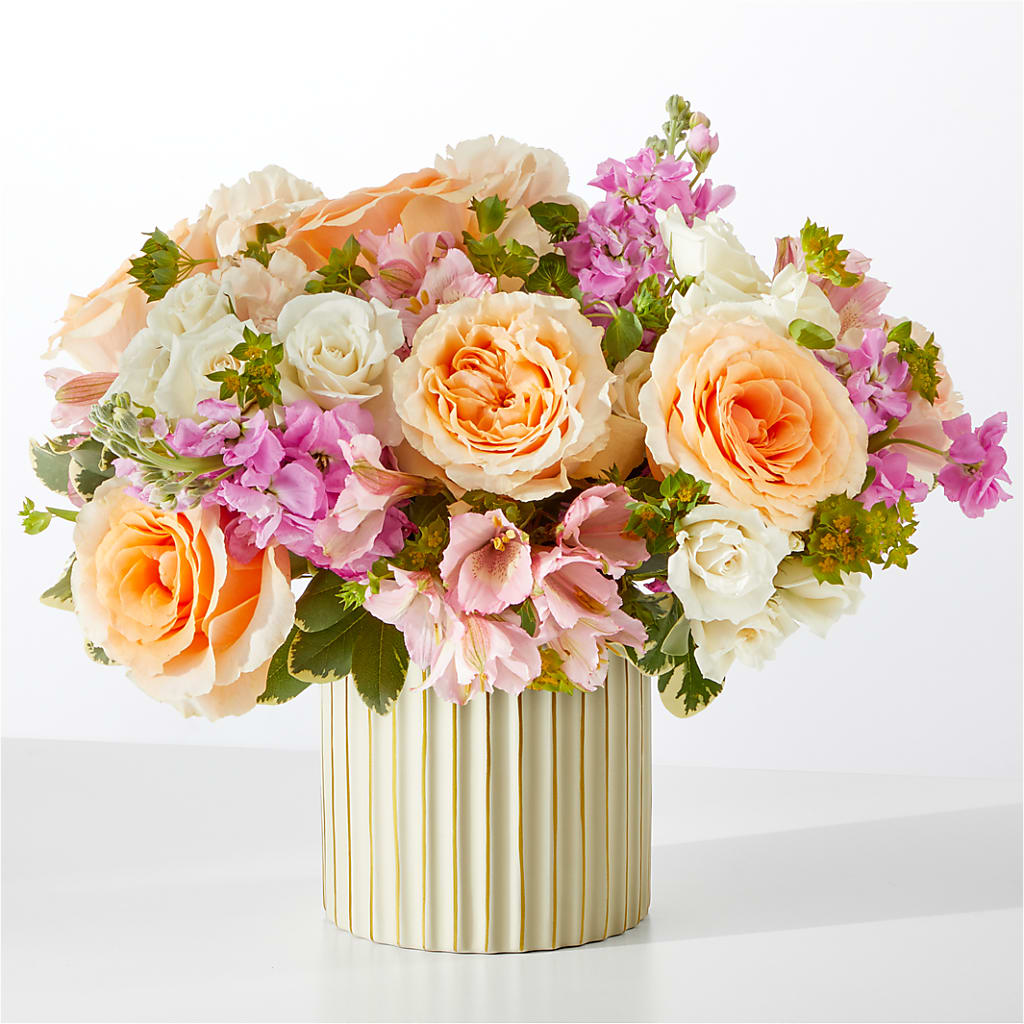 Paradise Bouquet with Ivory Vase – FLOWERS & GIFTS BY ROBERTS, Pinetops NC