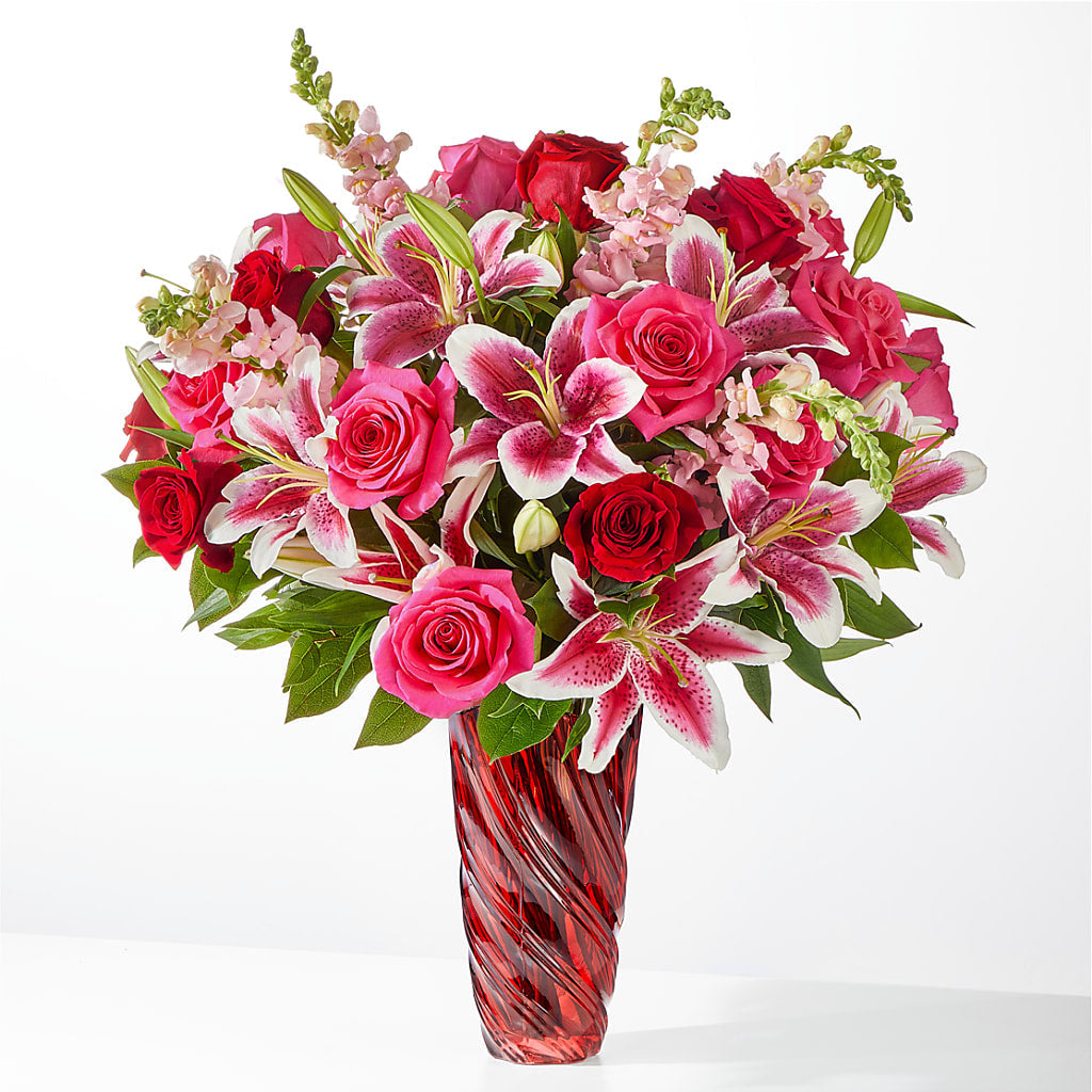 Always You Bouquet with Luxe Swirl Vase – FLOWERS & GIFTS BY ROBERTS, Pinetops NC