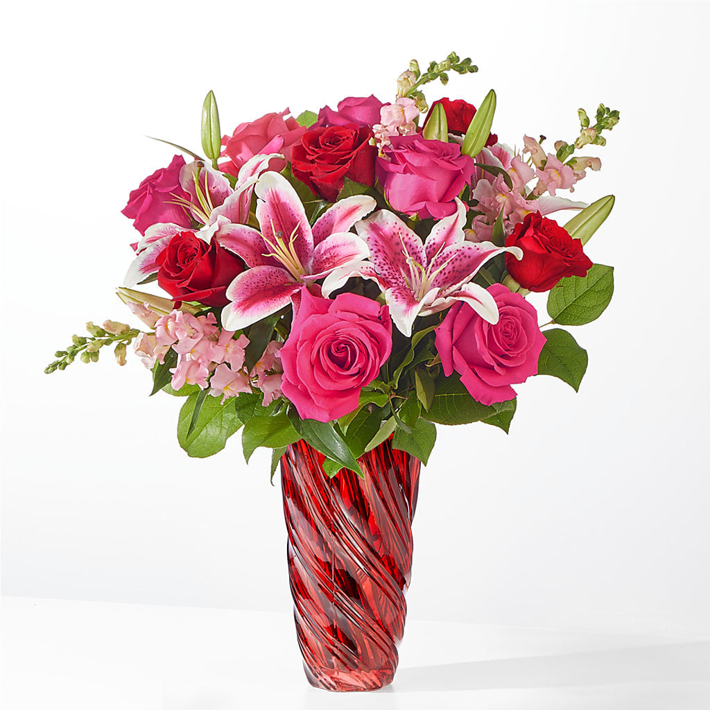 Always You Bouquet with Luxe Swirl Vase – FLOWERS & GIFTS BY ROBERTS, Pinetops NC