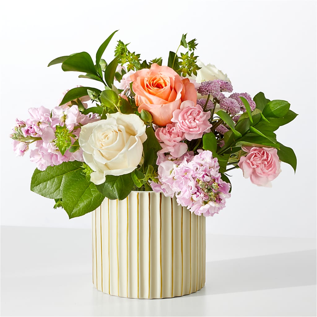 French Market Bouquet with Ivory Vase – FLOWERS & GIFTS BY ROBERTS, Pinetops NC