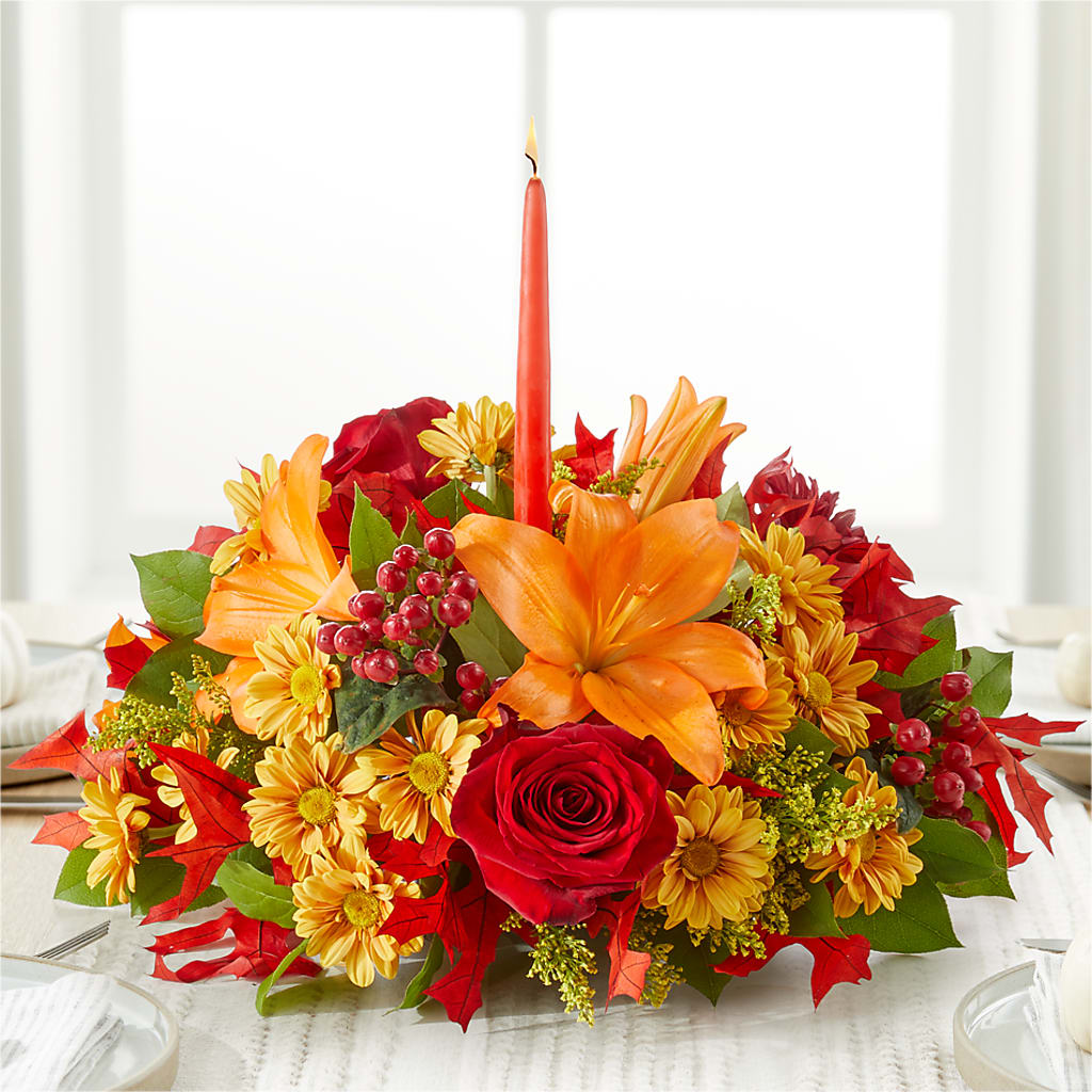 Autumn's Embrace Centerpiece – FLOWERS & GIFTS BY ROBERTS, Pinetops NC
