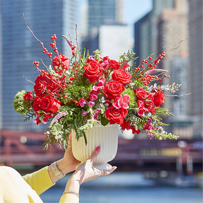 Big Red Bow Bouquet – FLOWERS & GIFTS BY ROBERTS, Pinetops NC
