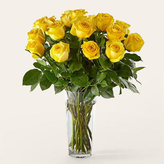 Long Stem Yellow Rose Bouquet – FLOWERS & GIFTS BY ROBERTS, Pinetops NC