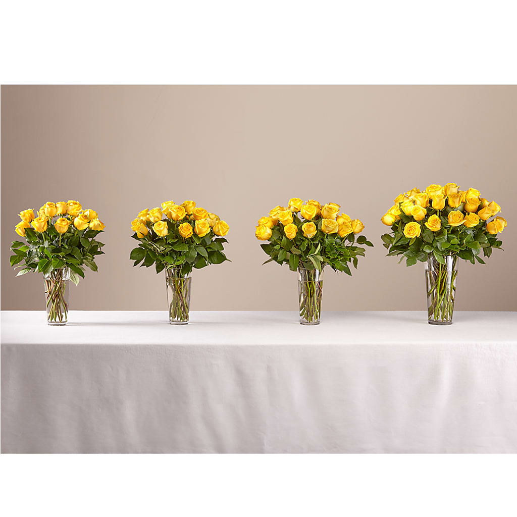 Long Stem Yellow Rose Bouquet – FLOWERS & GIFTS BY ROBERTS, Pinetops NC