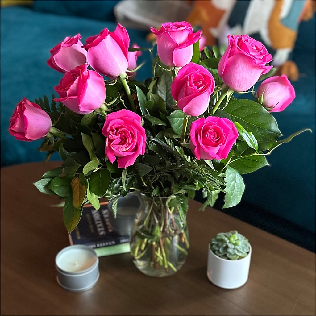 Long Stem Pink Rose Bouquet – FLOWERS & GIFTS BY ROBERTS, Pinetops NC