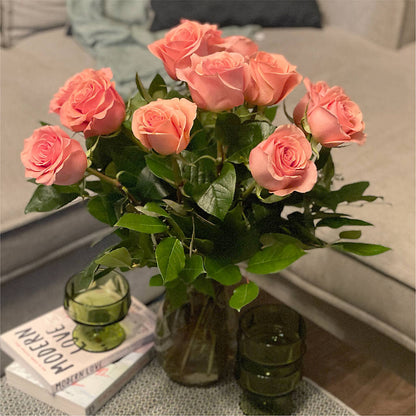 Long Stem Pink Rose Bouquet – FLOWERS & GIFTS BY ROBERTS, Pinetops NC