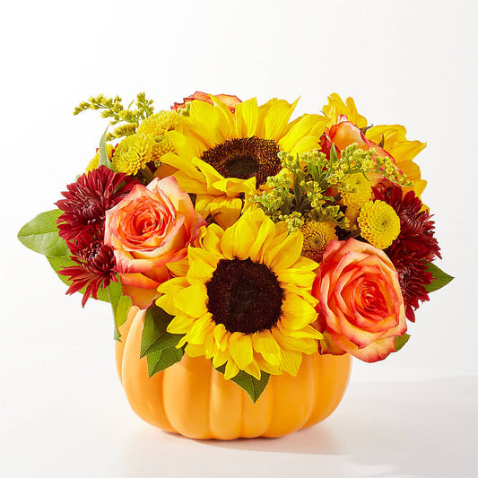 Golden Gourd Pumpkin Bouquet – FLOWERS & GIFTS BY ROBERTS, Pinetops NC