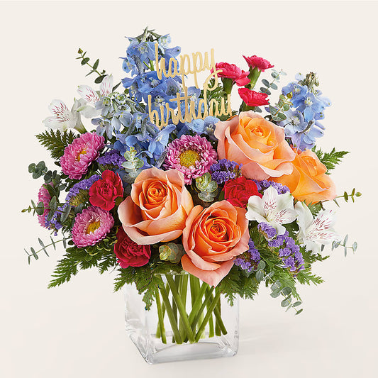 Birthday Bash Bouquet – FLOWERS & GIFTS BY ROBERTS, Pinetops NC