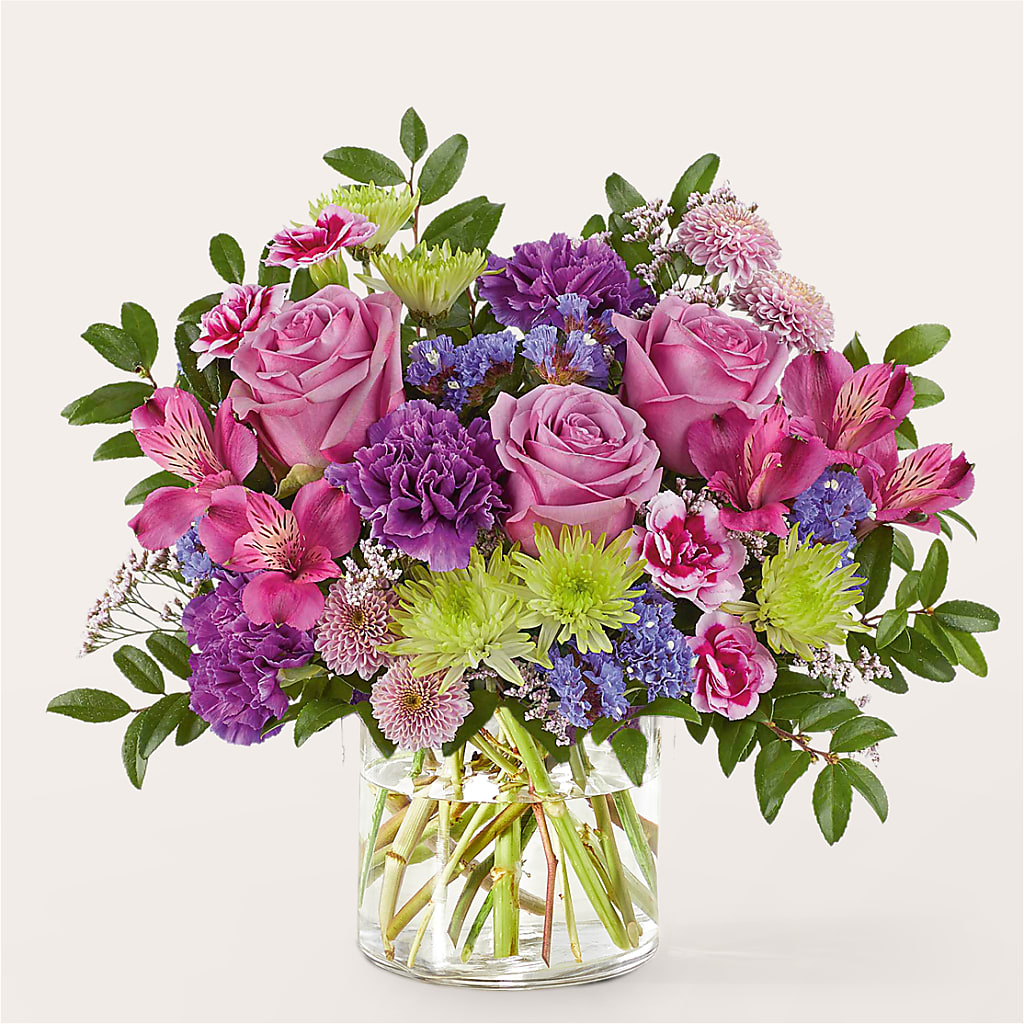 Glass Half Full Bouquet – FLOWERS & GIFTS BY ROBERTS, Pinetops NC