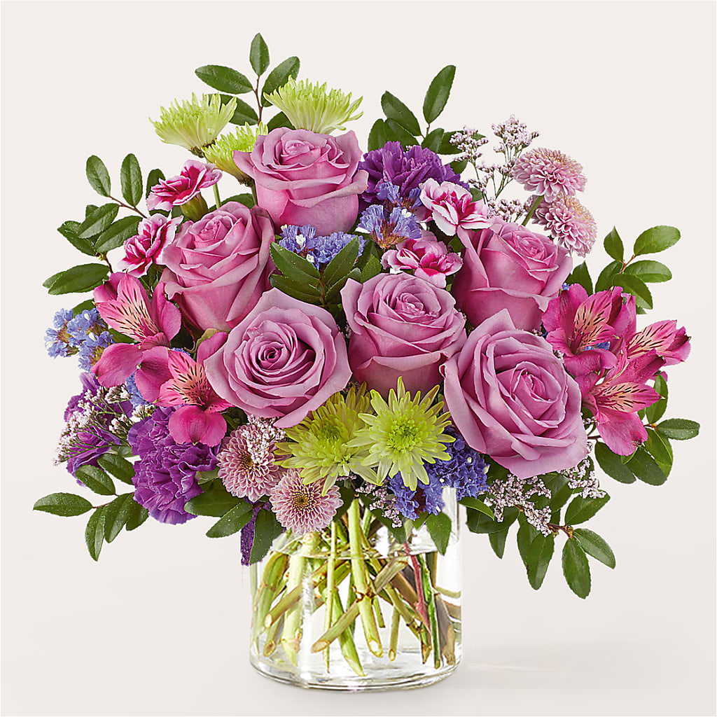 Glass Half Full Bouquet – FLOWERS & GIFTS BY ROBERTS, Pinetops NC