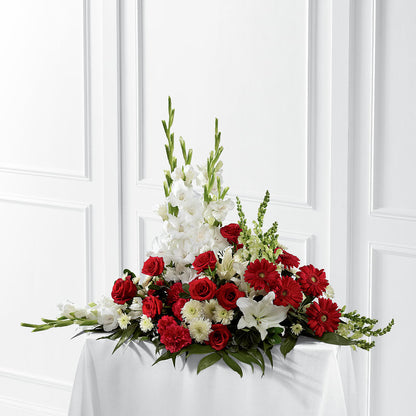 Crimson & White Arrangement – FLOWERS & GIFTS BY ROBERTS, Pinetops NC