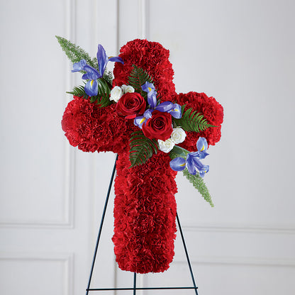 Faithful Hero Floral Cross – FLOWERS & GIFTS BY ROBERTS, Pinetops NC