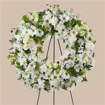 Faithful Wishes Wreath – FLOWERS & GIFTS BY ROBERTS, Pinetops NC