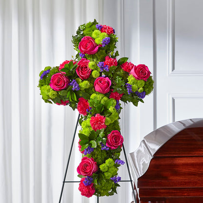 Tribute Rose Floral Cross – FLOWERS & GIFTS BY ROBERTS, Pinetops NC