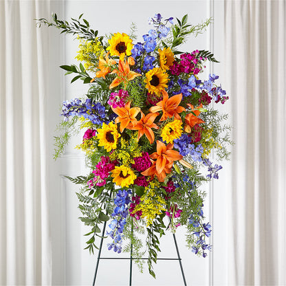 Sunlit Memories Standing Spray (Standard) – FLOWERS & GIFTS BY ROBERTS, Pinetops NC