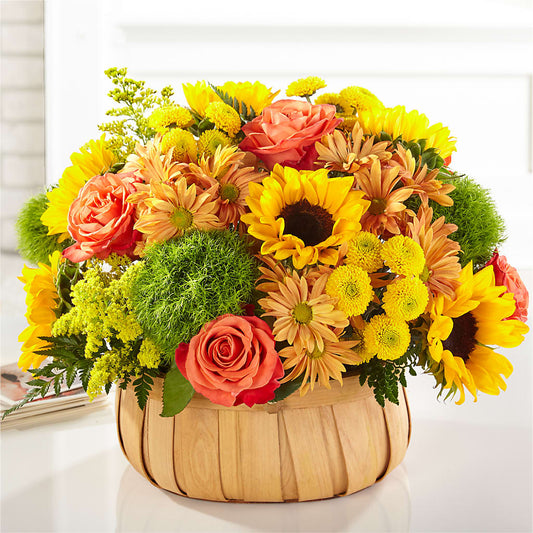 Harvest Sunflower Basket – FLOWERS & GIFTS BY ROBERTS, Pinetops NC