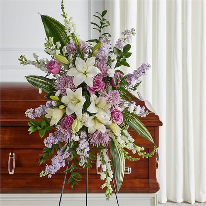 Grateful Hearts Standing Spray – FLOWERS & GIFTS BY ROBERTS, Pinetops NC