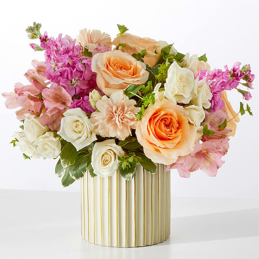 Paradise Bouquet with Ivory Vase – FLOWERS & GIFTS BY ROBERTS, Pinetops NC