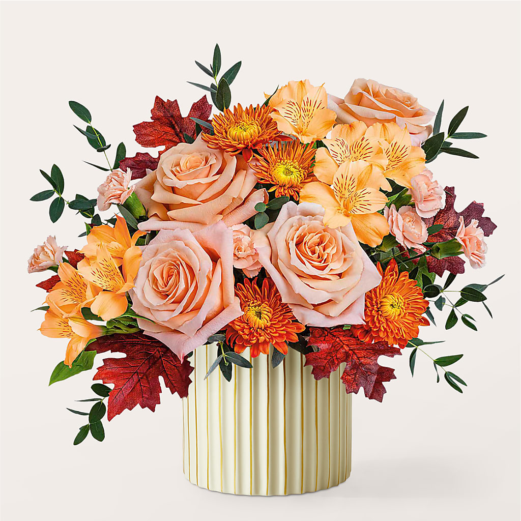 Spiced Latte Bouquet with Ivory Vase – FLOWERS & GIFTS BY ROBERTS, Pinetops NC