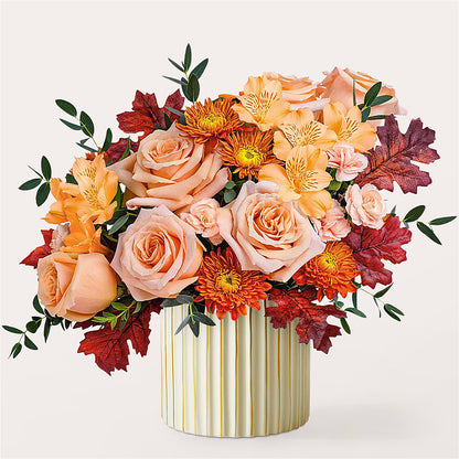 Spiced Latte Bouquet with Ivory Vase – FLOWERS & GIFTS BY ROBERTS, Pinetops NC