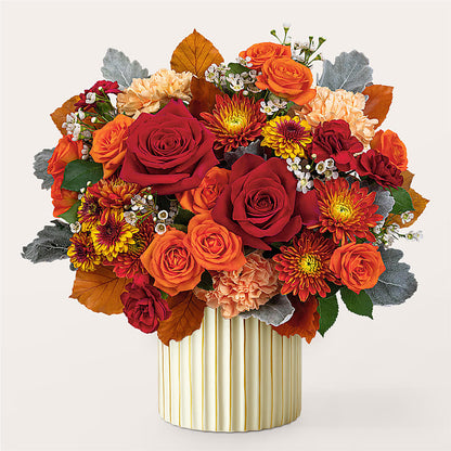 Merlot Bouquet with Ivory Vase – FLOWERS & GIFTS BY ROBERTS, Pinetops NC