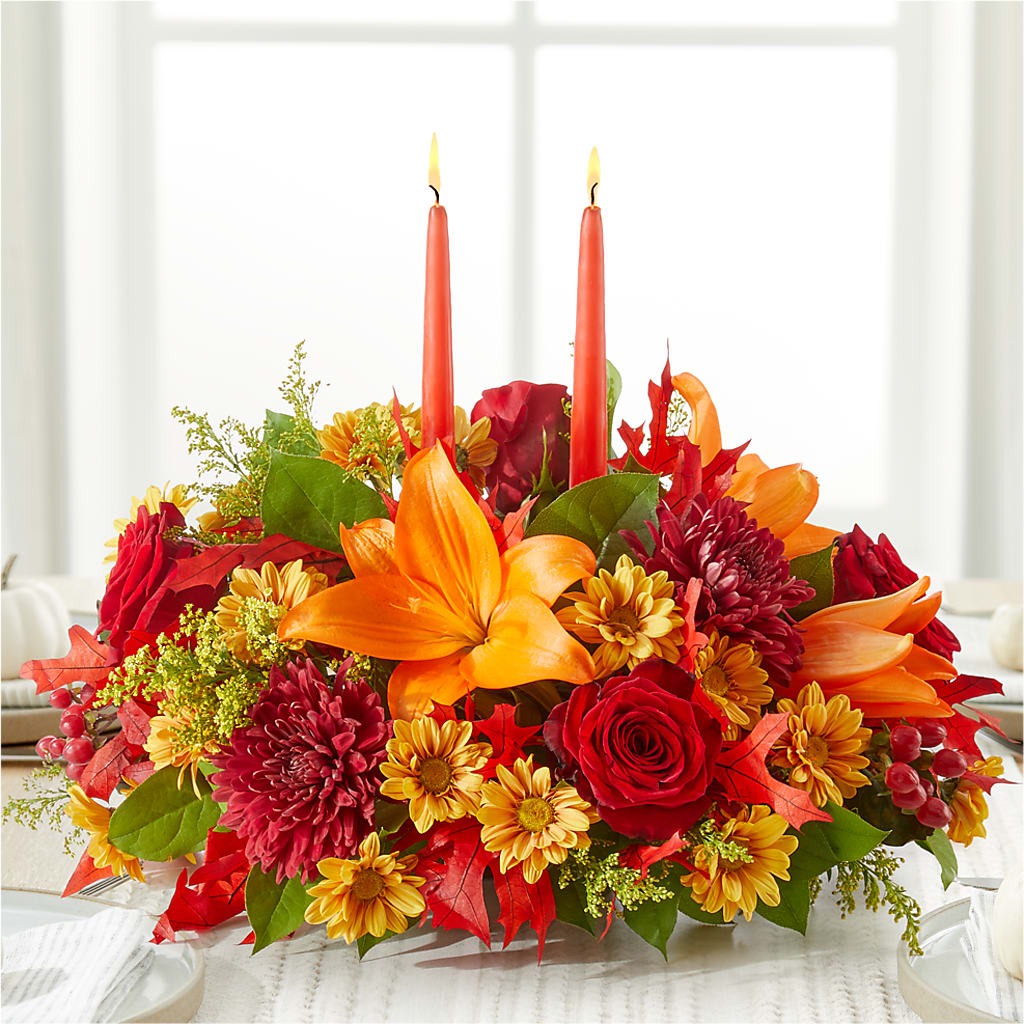 Autumn's Embrace Centerpiece – FLOWERS & GIFTS BY ROBERTS, Pinetops NC