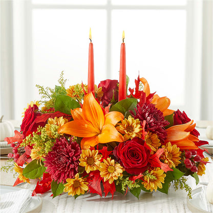 Autumn's Embrace Centerpiece – FLOWERS & GIFTS BY ROBERTS, Pinetops NC