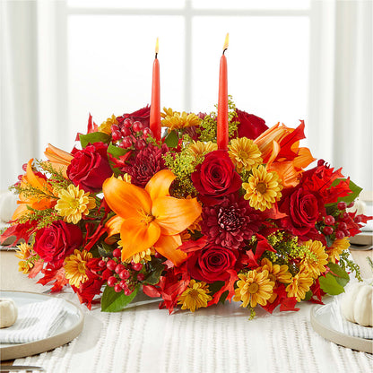 Autumn's Embrace Centerpiece – FLOWERS & GIFTS BY ROBERTS, Pinetops NC