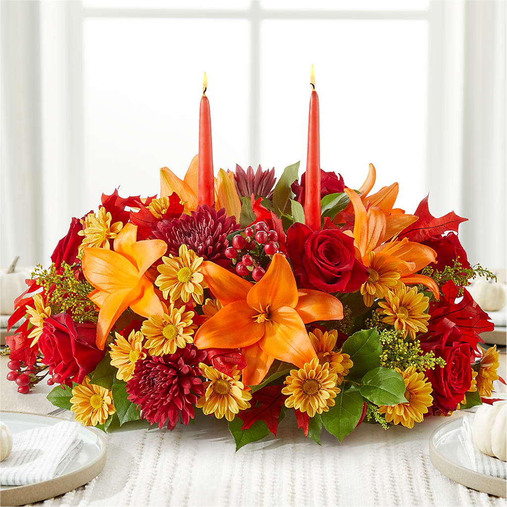 Autumn's Embrace Centerpiece – FLOWERS & GIFTS BY ROBERTS, Pinetops NC