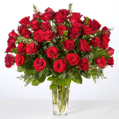 Forever Yours Fifty Stem Red Rose Bouquet – FLOWERS & GIFTS BY ROBERTS, Pinetops NC