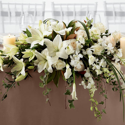 White Linen Arrangement – FLOWERS & GIFTS BY ROBERTS, Pinetops NC