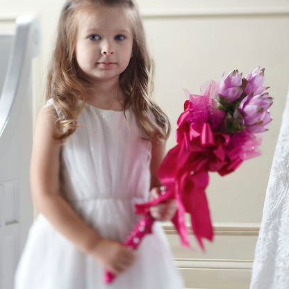 Sparkle Pink Flower Girl Bouquet – FLOWERS & GIFTS BY ROBERTS, Pinetops NC