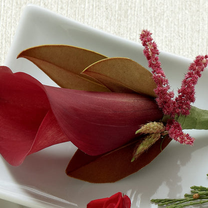 Red Calla Boutonniere – FLOWERS & GIFTS BY ROBERTS, Pinetops NC