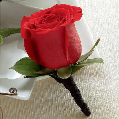 Red Rose Boutonniere – FLOWERS & GIFTS BY ROBERTS, Pinetops NC